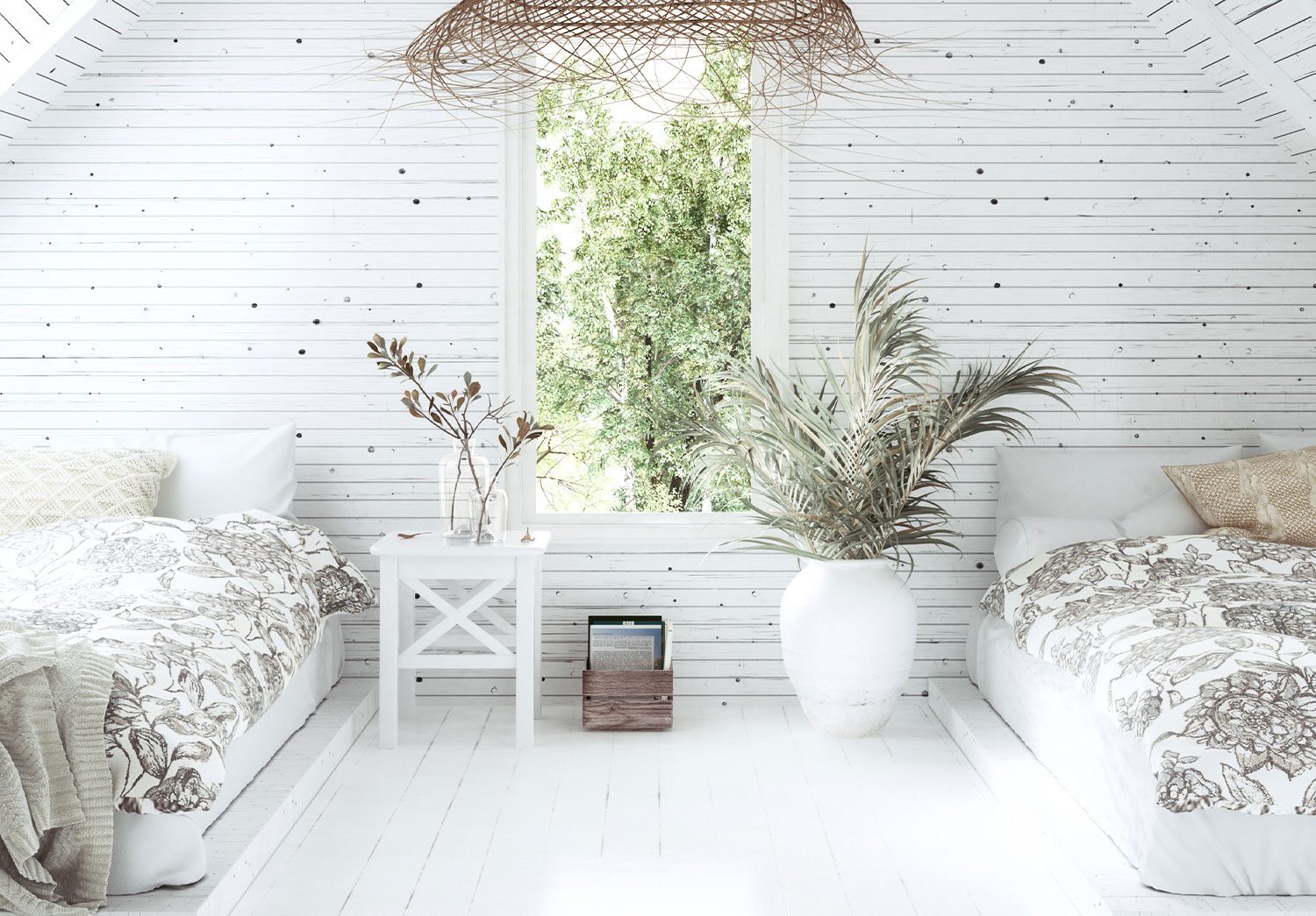 bright white airy bedroom